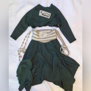 Sz 3 Neve & Hawk Set. Original 2012 Camerton dress & Carys Cross-back sweatshirt
